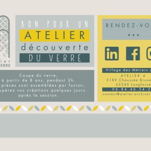 Carte cadeau - Atelier de découverte du verre